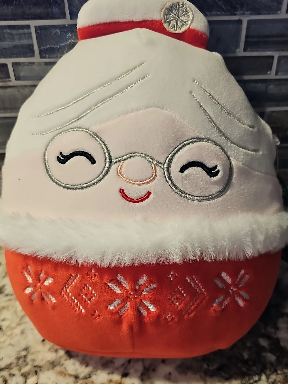 Squishmallows Red White Grandma Holiday Plush